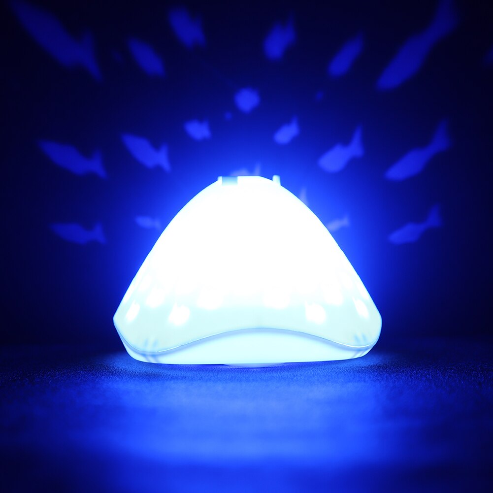 방수 잠수정 LED 조명 중공 물고기 패턴 플로팅 욕조, 온수 욕조 수중 야간 램프 야외 조명